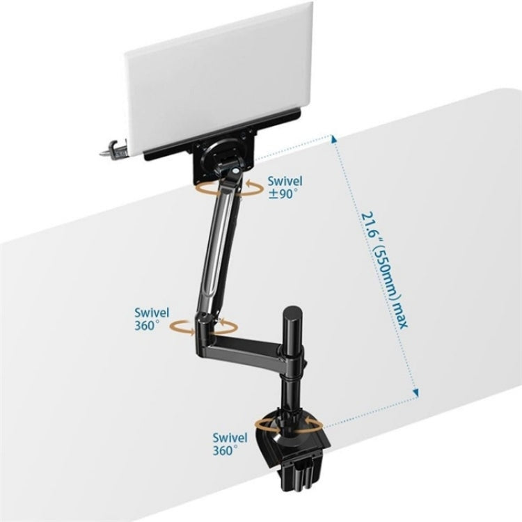 NB H100-FP Für 10-17 Zoll Gasfedermechanismus Vollbeweglicher Arm VESA Platte Desktop Laptophalterung, NB H100-FP