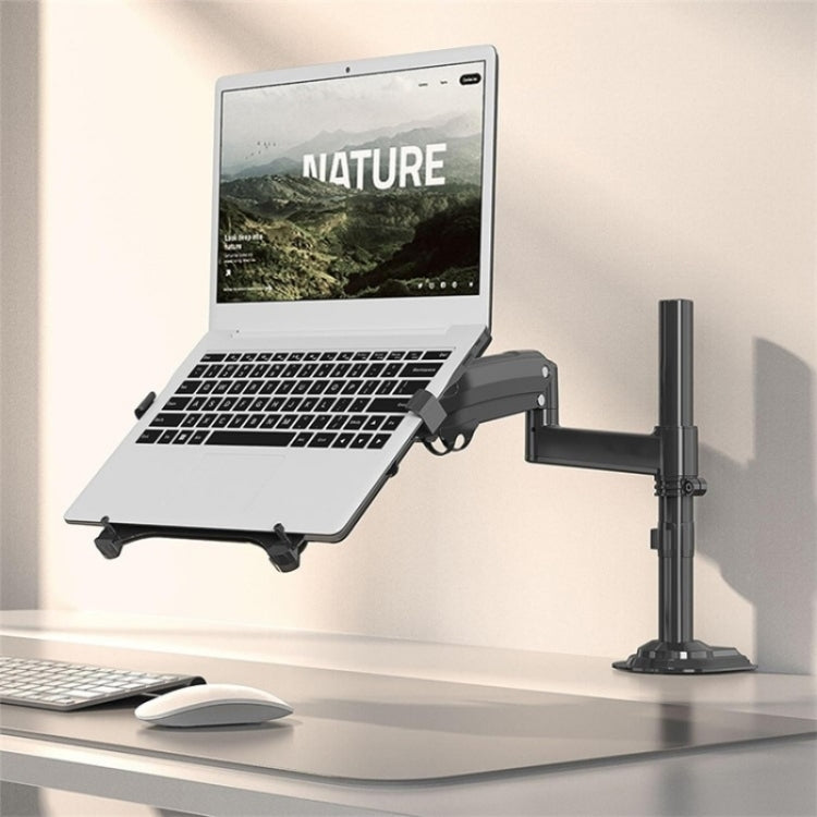 NB H100-FP Für 10-17 Zoll Gasfedermechanismus Vollbeweglicher Arm VESA Platte Desktop Laptophalterung, NB H100-FP