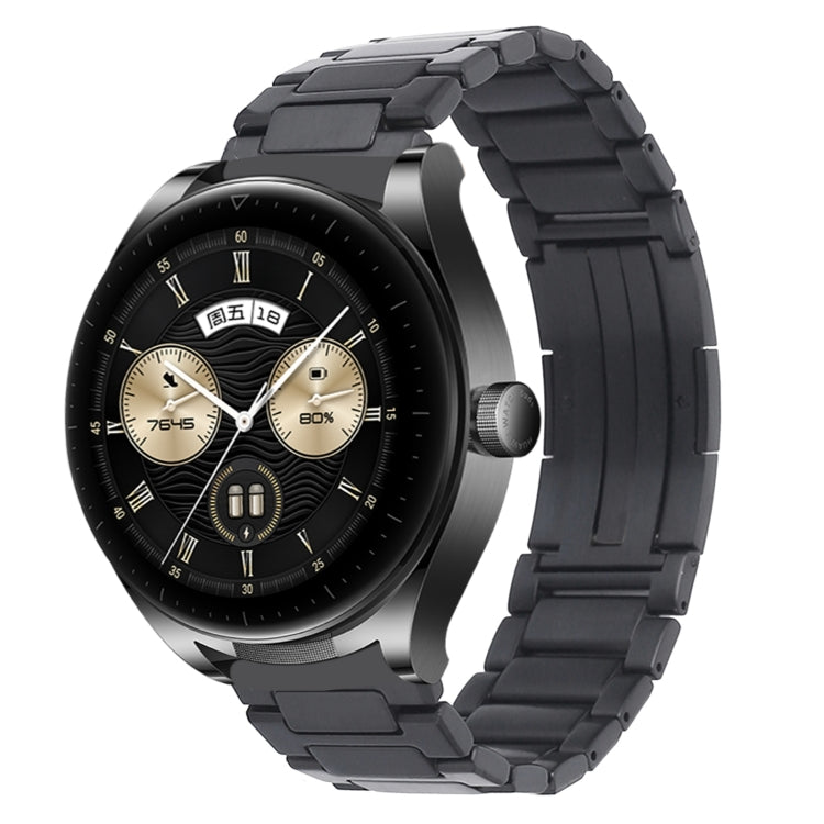 H-Shaped Folding Buckle Stainless Steel Metal Watch Band, For Huawei Watch GT4 46mm, For Huawei Watch 4 / 4 Pro, For Huawei Watch Ultimate / Buds, For Huawei Watch GT3 SE, For Huaei Watch 3 Pro New, For Huawei Watch GT3 Pro 46mm / Watch GT3 46mm       ...