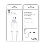 PD35W USB-C / Type-C Port Ladegerät mit 1m Typ-C zu Typ-C Datenkabel, EU Stecker, EU Stecker + Typ-C Kabel
