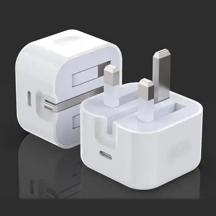 PD35W USB-C / Type-C Port Ladegerät mit 1m Typ-C auf Typ-C Datenkabel, UK Stecker, UK Stecker + Typ-C Kabel