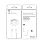 PD35W USB-C / Type-C Port Ladegerät mit 1m Typ-C auf Typ-C Datenkabel, UK Stecker, UK Stecker + Typ-C Kabel