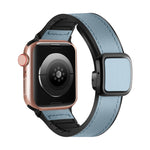 Faltbares, magnetisches Silikonarmband mit quadratischer Schnalle, passend für Apple Watch Series 4 (44 mm), Apple Watch Series 4 (40 mm), Apple Watch Series 3 (38 mm) und Apple Watch Series 3 (42 mm).