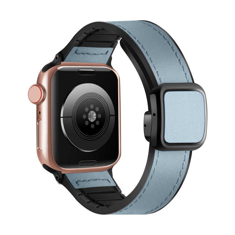 Faltbares, magnetisches Silikonarmband mit quadratischer Schnalle, passend für Apple Watch Series 4 (44 mm), Apple Watch Series 4 (40 mm), Apple Watch Series 3 (38 mm) und Apple Watch Series 3 (42 mm).