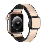 Faltbares, magnetisches Silikonarmband mit quadratischer Schnalle, passend für Apple Watch Series 4 (44 mm), Apple Watch Series 4 (40 mm), Apple Watch Series 3 (38 mm) und Apple Watch Series 3 (42 mm).
