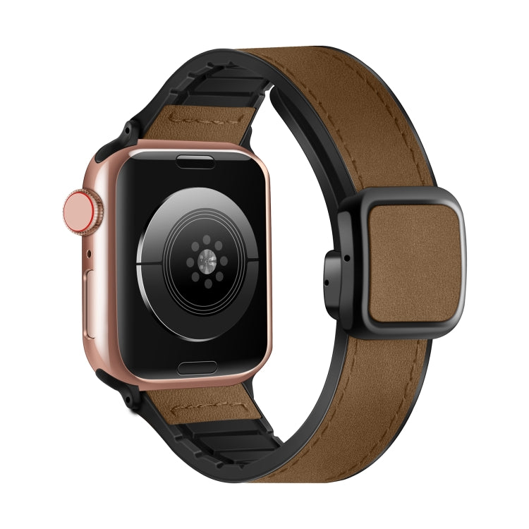 Faltbares, magnetisches Silikonarmband mit quadratischer Schnalle, passend für Apple Watch Series 4 (44 mm), Apple Watch Series 4 (40 mm), Apple Watch Series 3 (38 mm) und Apple Watch Series 3 (42 mm).