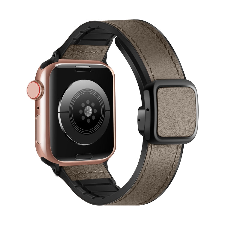 Faltbares, magnetisches Silikonarmband mit quadratischer Schnalle, passend für Apple Watch Series 4 (44 mm), Apple Watch Series 4 (40 mm), Apple Watch Series 3 (38 mm) und Apple Watch Series 3 (42 mm).