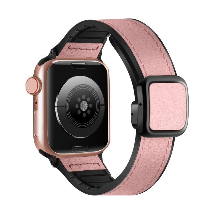 Faltbares, magnetisches Silikonarmband mit quadratischer Schnalle, passend für Apple Watch Series 4 (44 mm), Apple Watch Series 4 (40 mm), Apple Watch Series 3 (38 mm) und Apple Watch Series 3 (42 mm).