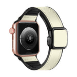 Faltbares, magnetisches Silikonarmband mit quadratischer Schnalle, passend für Apple Watch Series 4 (44 mm), Apple Watch Series 4 (40 mm), Apple Watch Series 3 (38 mm) und Apple Watch Series 3 (42 mm).