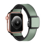 Faltbares, magnetisches Silikonarmband mit quadratischer Schnalle, passend für Apple Watch Series 4 (44 mm), Apple Watch Series 4 (40 mm), Apple Watch Series 3 (38 mm) und Apple Watch Series 3 (42 mm).