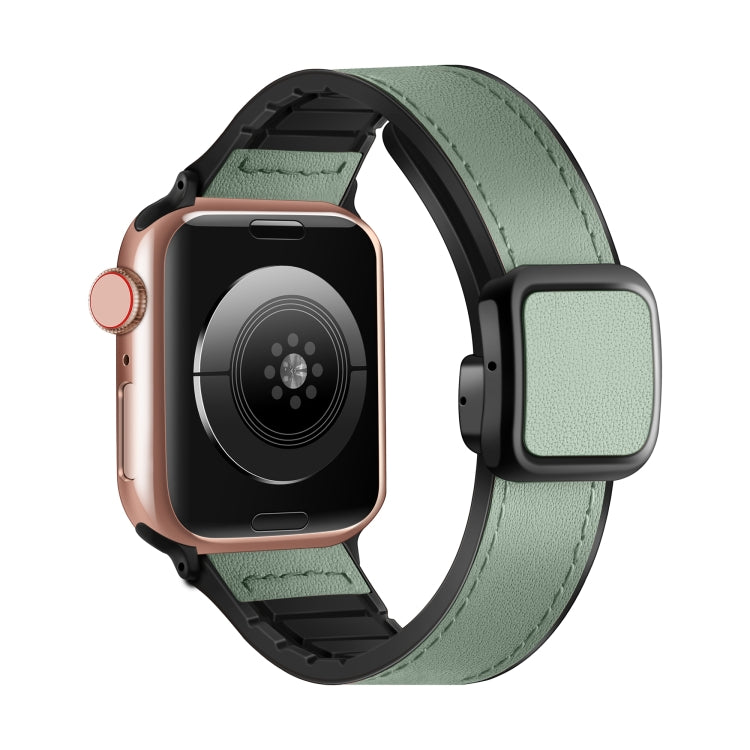 Faltbares, magnetisches Silikonarmband mit quadratischer Schnalle, passend für Apple Watch Series 4 (44 mm), Apple Watch Series 4 (40 mm), Apple Watch Series 3 (38 mm) und Apple Watch Series 3 (42 mm).