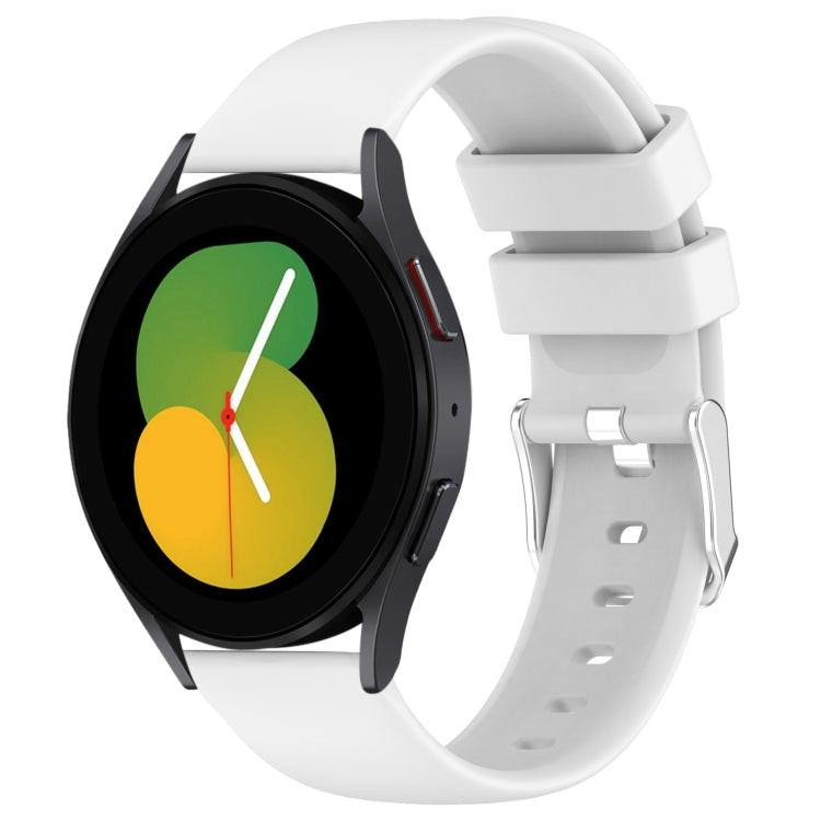 20mm glattes einfarbiges Silikon-Uhrenarmband, für Samsung Galaxy Watch 5 40mm, für Samsung Galaxy Watch 4 44mm, für Samsung Galaxy Watch 4 40mm, für Samsung Galaxy Watch 4 Classic 46mm