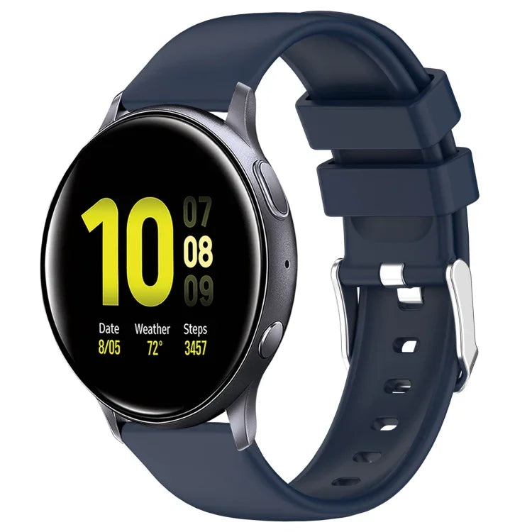 20mm Smooth Solid Color Silicone Watch Band, For Samsung  Galaxy Watch 4 Classic 42mm, For Samsung Galaxy Watch Active 2 44mm, For Samsung Galaxy Watch Active 2 40mm, For Samsung Galaxy Watch 42mm