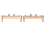 For Samsung Galaxy Fit 3 SM-R390 1 Pair Metal Watch Band Connector, Silver, Black, Gold, Rose Gold
