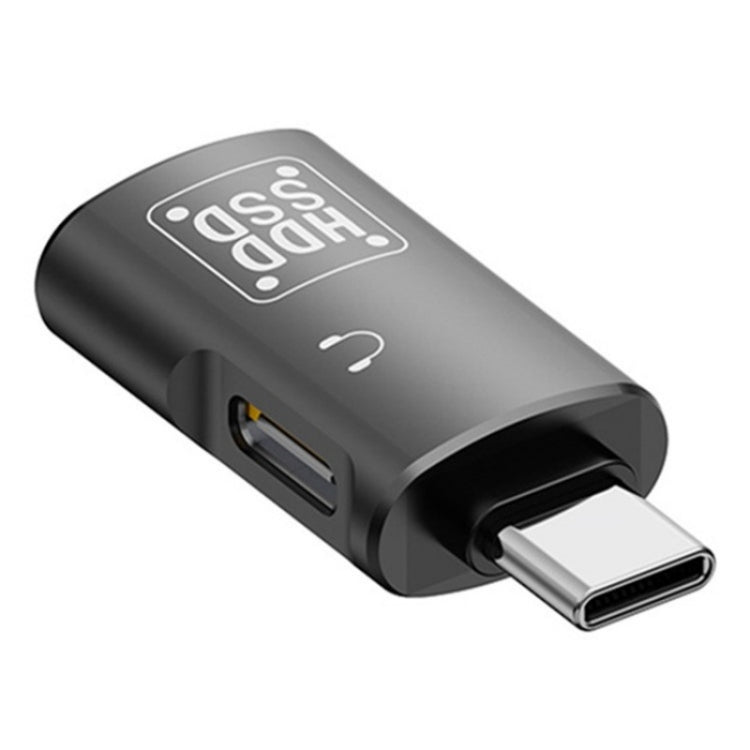 JS-109 USB-C / Type-C auf Type-C + USB 3.0 Konverter OTG-Adapter für digitales Headset und U-Disk, Type-C auf Type-C + USB