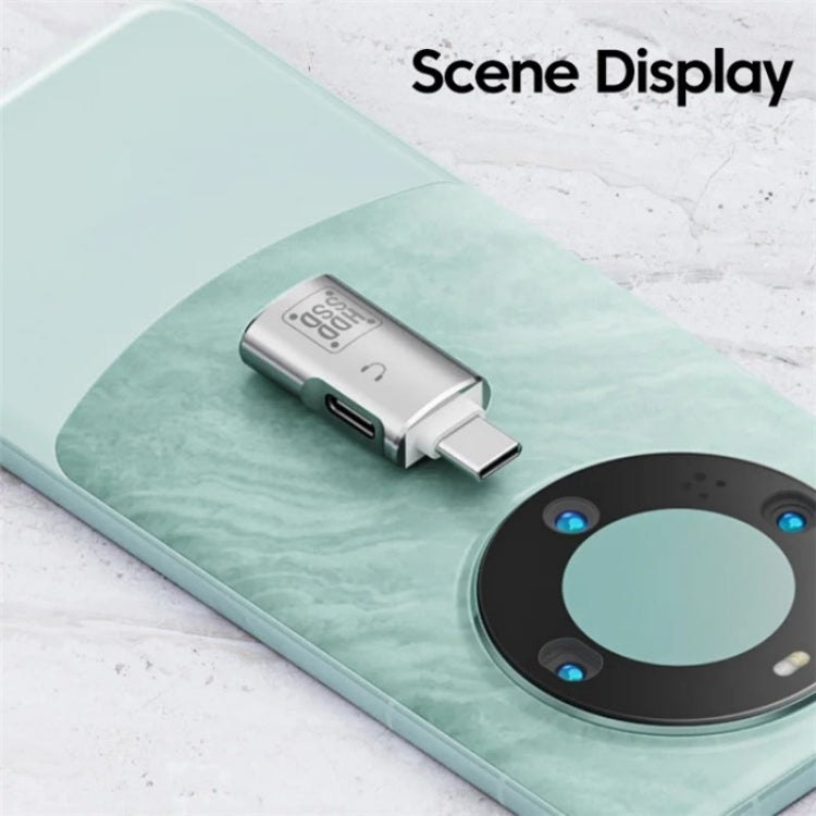 JS-109 USB-C / Type-C to Type-C + USB 3.0 Converter OTG Adapter for Digital Headset and U-Disk, Type-C to Type-C + USB