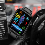 ET570 1.96 inch Color Screen Smart Watch Leather Strap, Support Bluetooth Call / ECG