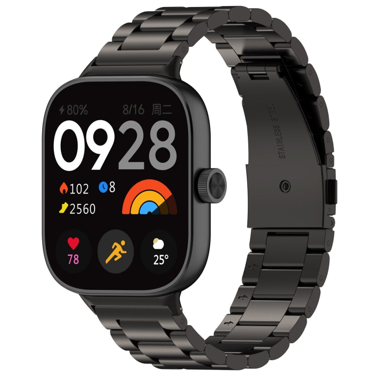 Three Bead Stainless Steel Metal Watch Band, For Xiaomi Band 10 Pro / Band 9 Pro / Band 8 Pro, For Redmi Watch 6 / Watch 5 / Watch 4