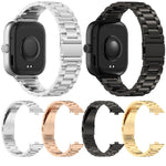 Three Bead Stainless Steel Metal Watch Band, For Xiaomi Band 10 Pro / Band 9 Pro / Band 8 Pro, For Redmi Watch 6 / Watch 5 / Watch 4