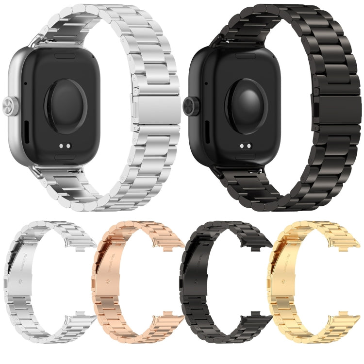 Three Bead Stainless Steel Metal Watch Band, For Xiaomi Band 10 Pro / Band 9 Pro / Band 8 Pro, For Redmi Watch 6 / Watch 5 / Watch 4