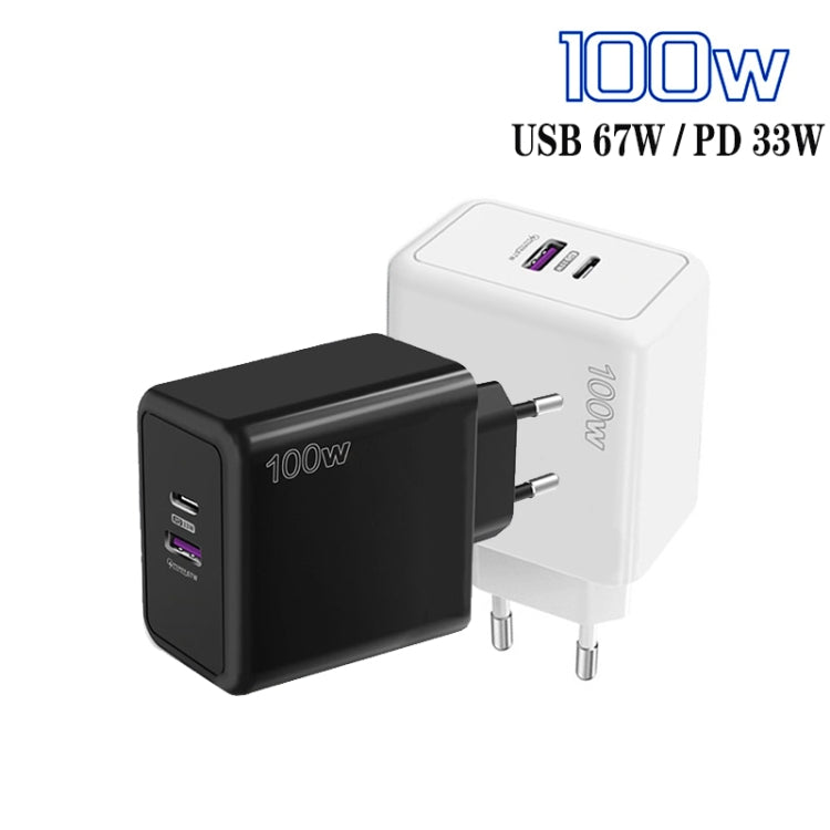 USB 67W / Typ-C PD 33W Super Fast Charging Volles Protokoll Handy Ladegerät, EU Stecker