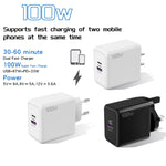 USB 67W / Typ-C PD 33W Super Fast Charging Volles Protokoll Handy Ladegerät, EU Stecker