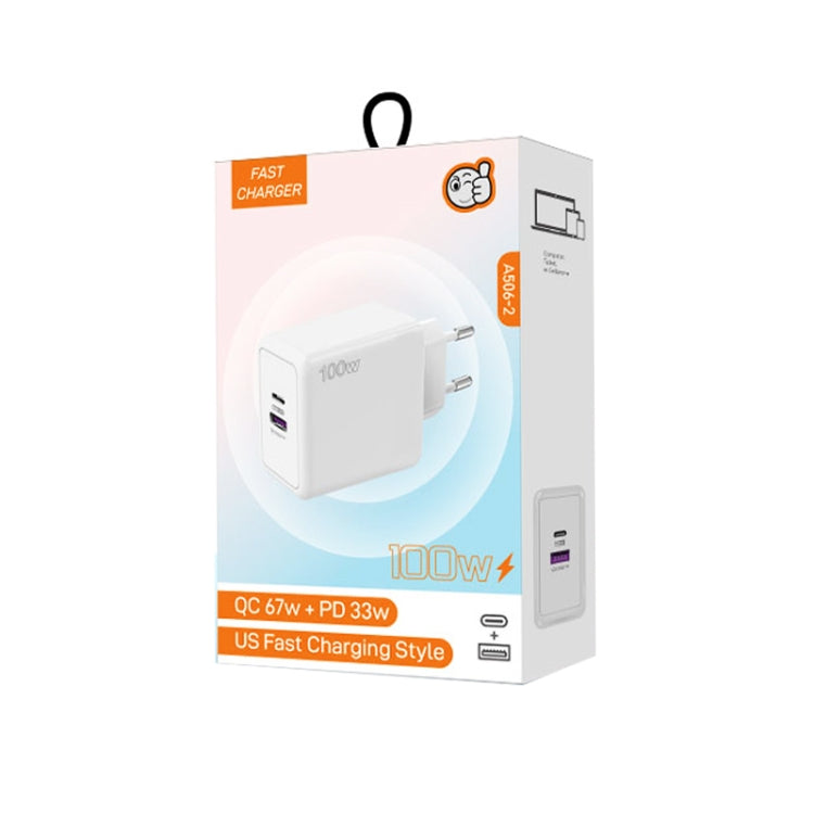 USB 67W / Typ-C PD 33W Super Fast Charging Volles Protokoll Handy Ladegerät, EU Stecker