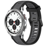 20 mm breites, zweifarbiges Silikonarmband mit Struktur, passend für Samsung Galaxy Watch 4 Classic (42 mm), Samsung Galaxy Watch Active 2 (44 mm), Samsung Galaxy Watch Active 2 (40 mm) und Samsung Galaxy Watch (42 mm).