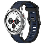 20 mm breites, zweifarbiges Silikonarmband mit Struktur, passend für Samsung Galaxy Watch 4 Classic (42 mm), Samsung Galaxy Watch Active 2 (44 mm), Samsung Galaxy Watch Active 2 (40 mm) und Samsung Galaxy Watch (42 mm).