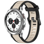20 mm breites, zweifarbiges Silikonarmband mit Struktur, passend für Samsung Galaxy Watch 4 Classic (42 mm), Samsung Galaxy Watch Active 2 (44 mm), Samsung Galaxy Watch Active 2 (40 mm) und Samsung Galaxy Watch (42 mm).