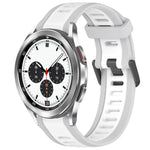 20 mm breites, zweifarbiges Silikonarmband mit Struktur, passend für Samsung Galaxy Watch 4 Classic (42 mm), Samsung Galaxy Watch Active 2 (44 mm), Samsung Galaxy Watch Active 2 (40 mm) und Samsung Galaxy Watch (42 mm).