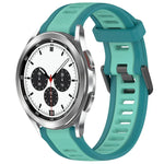 20 mm breites, zweifarbiges Silikonarmband mit Struktur, passend für Samsung Galaxy Watch 4 Classic (42 mm), Samsung Galaxy Watch Active 2 (44 mm), Samsung Galaxy Watch Active 2 (40 mm) und Samsung Galaxy Watch (42 mm).