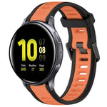 20 mm breites, zweifarbiges Silikonarmband mit Struktur, passend für Samsung Galaxy Watch 4 Classic (42 mm), Samsung Galaxy Watch Active 2 (44 mm), Samsung Galaxy Watch Active 2 (40 mm) und Samsung Galaxy Watch (42 mm).