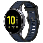 20 mm breites, zweifarbiges Silikonarmband mit Struktur, passend für Samsung Galaxy Watch 4 Classic (42 mm), Samsung Galaxy Watch Active 2 (44 mm), Samsung Galaxy Watch Active 2 (40 mm) und Samsung Galaxy Watch (42 mm).
