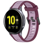 20 mm breites, zweifarbiges Silikonarmband mit Struktur, passend für Samsung Galaxy Watch 4 Classic (42 mm), Samsung Galaxy Watch Active 2 (44 mm), Samsung Galaxy Watch Active 2 (40 mm) und Samsung Galaxy Watch (42 mm).