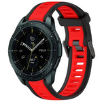 20 mm breites, zweifarbiges Silikonarmband mit Struktur, passend für Samsung Galaxy Watch 4 Classic (42 mm), Samsung Galaxy Watch Active 2 (44 mm), Samsung Galaxy Watch Active 2 (40 mm) und Samsung Galaxy Watch (42 mm).