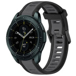 20 mm breites, zweifarbiges Silikonarmband mit Struktur, passend für Samsung Galaxy Watch 4 Classic (42 mm), Samsung Galaxy Watch Active 2 (44 mm), Samsung Galaxy Watch Active 2 (40 mm) und Samsung Galaxy Watch (42 mm).