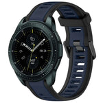 20 mm breites, zweifarbiges Silikonarmband mit Struktur, passend für Samsung Galaxy Watch 4 Classic (42 mm), Samsung Galaxy Watch Active 2 (44 mm), Samsung Galaxy Watch Active 2 (40 mm) und Samsung Galaxy Watch (42 mm).