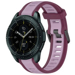 20 mm breites, zweifarbiges Silikonarmband mit Struktur, passend für Samsung Galaxy Watch 4 Classic (42 mm), Samsung Galaxy Watch Active 2 (44 mm), Samsung Galaxy Watch Active 2 (40 mm) und Samsung Galaxy Watch (42 mm).