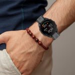20 mm breites, zweifarbiges Silikonarmband mit Struktur, passend für Samsung Galaxy Watch 4 Classic (42 mm), Samsung Galaxy Watch Active 2 (44 mm), Samsung Galaxy Watch Active 2 (40 mm) und Samsung Galaxy Watch (42 mm).
