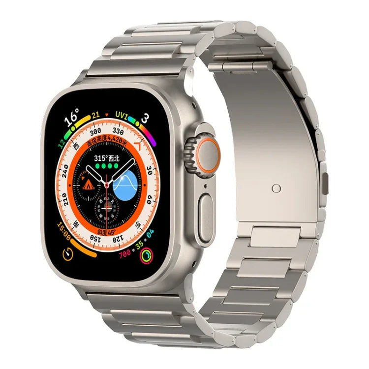 I-förmiges Titan-Armband, für Apple Watch SE 2023 (44 mm), Apple Watch Ultra 2 (49 mm), Apple Watch Series 9 (45 mm), Apple Watch Ultra (49 mm), Apple Watch Series 8 (45 mm), Apple Watch SE 2022 (44 mm), Apple Watch Series 7 (45 mm)