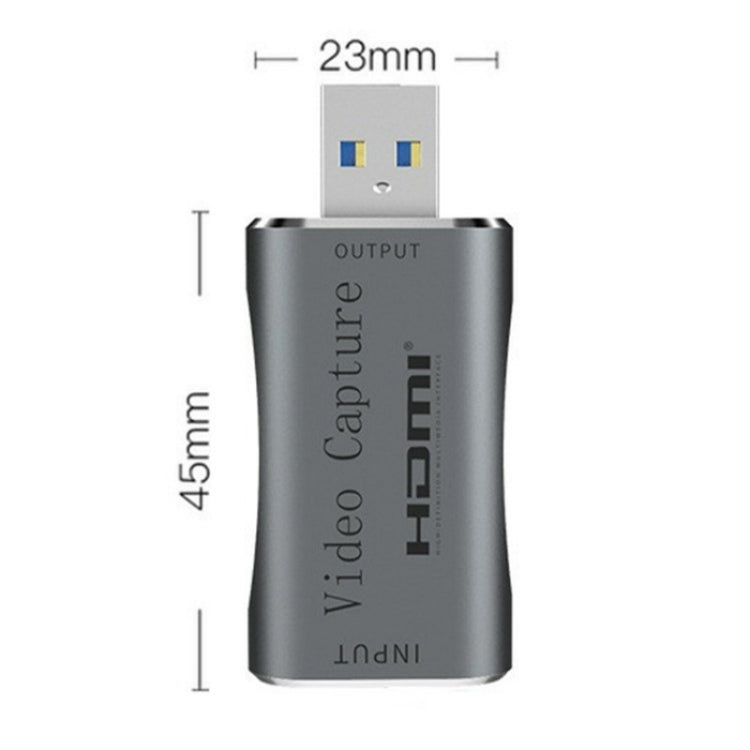 C30 für Live-Gaming-Streaming: Aluminiumlegierung, USB-Stecker auf HDMI-Buchse, HD-Video-Capture-Card, C30