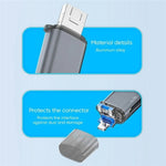 ADS-306 U-Disk Datenübertragungsadapter USB / 8 Pin / Type-C Stecker SD TF Kartenleser, ADS-306