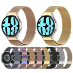 Milan-Armband aus Edelstahl mit Magnetverschluss und Schnellverschluss, passend für Samsung Galaxy Watch FE 40 mm und Samsung Galaxy Watch 7 40/44 mm