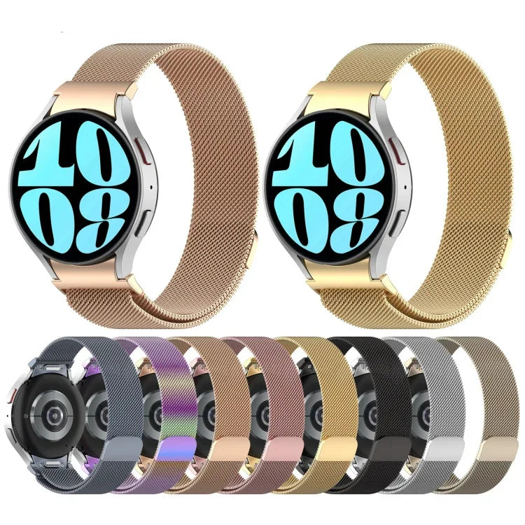 Milan-Armband aus Edelstahl mit Magnetverschluss und Schnellverschluss, passend für Samsung Galaxy Watch FE 40 mm und Samsung Galaxy Watch 7 40/44 mm
