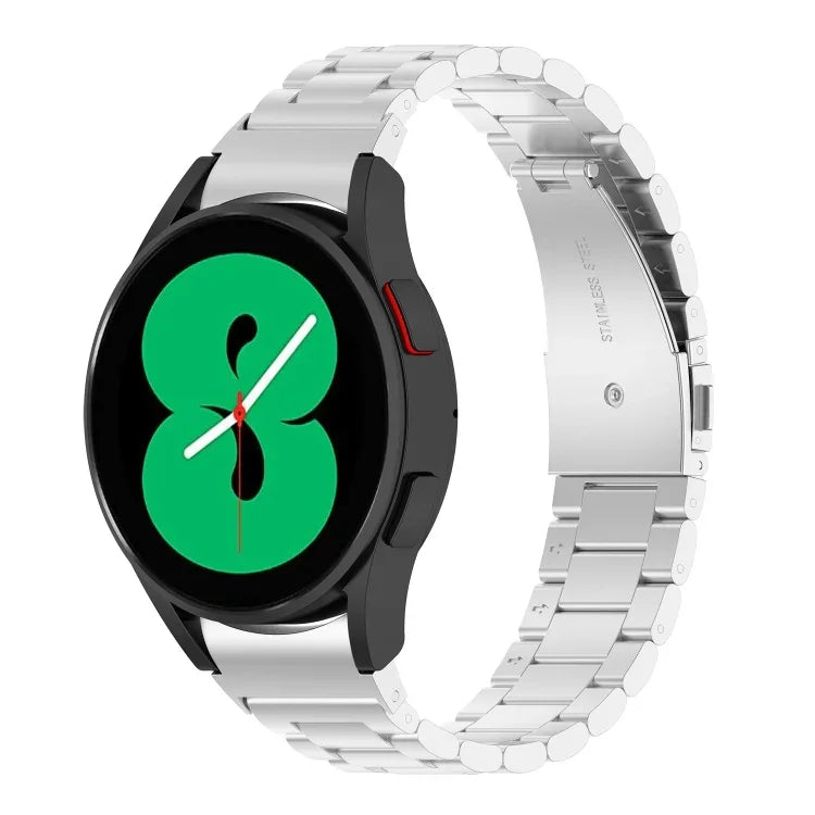 Dreireihiges Edelstahl-Uhrenarmband, passend für Samsung Galaxy Watch Ultra 47 mm / Ultra 2025, Samsung Galaxy Watch FE 40 mm und Samsung Galaxy Watch 7 40/44 mm