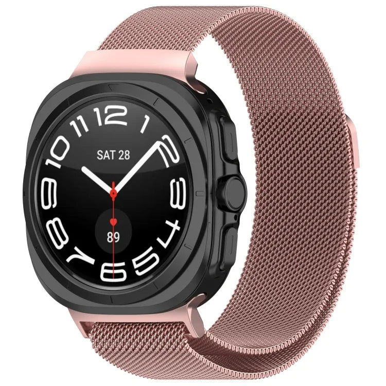 Für Samsung Galaxy Watch Ultra 47 mm Milan Magnetisches Metall-Edelstahlarmband