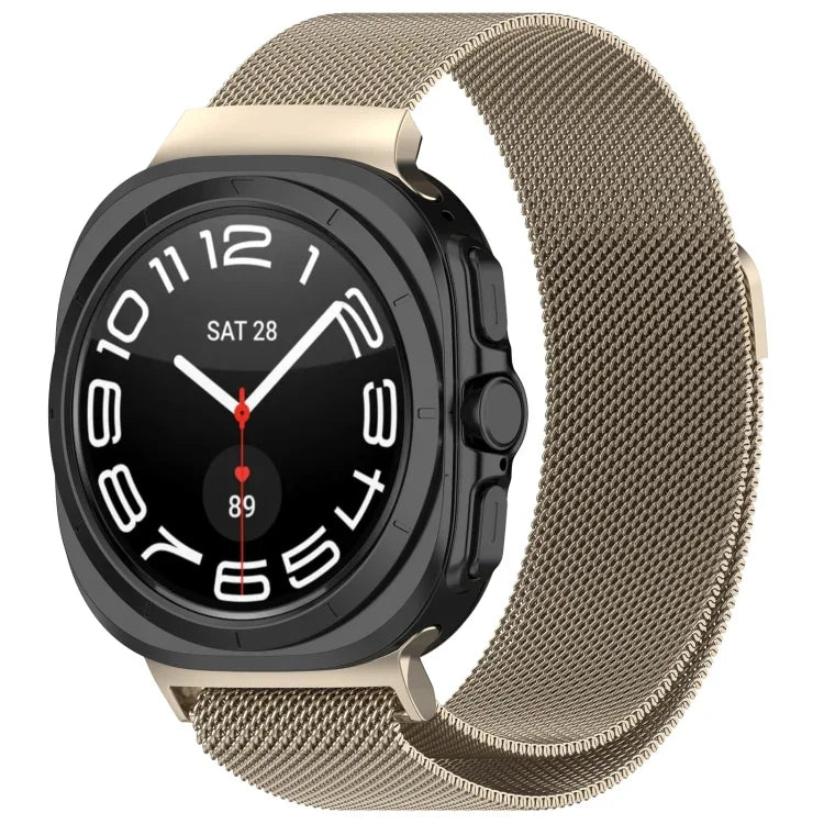 Für Samsung Galaxy Watch Ultra 47 mm Milan Magnetisches Metall-Edelstahlarmband