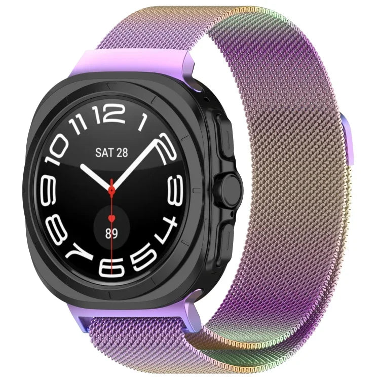 Für Samsung Galaxy Watch Ultra 47 mm Milan Magnetisches Metall-Edelstahlarmband