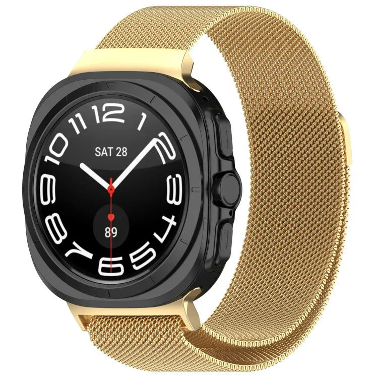 Für Samsung Galaxy Watch Ultra 47 mm Milan Magnetisches Metall-Edelstahlarmband